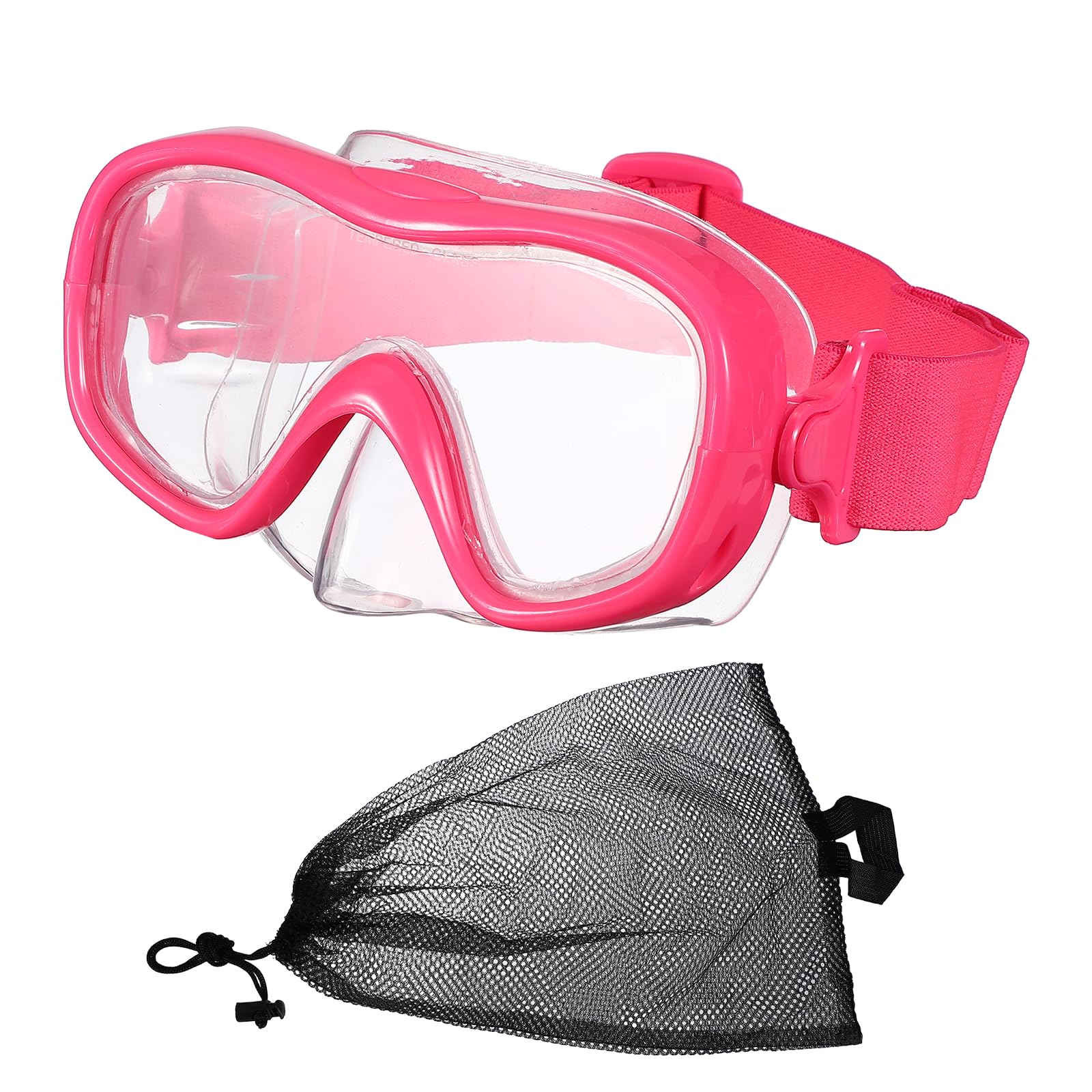 PATIKIL Swim Goggles with Nose Cover, Silicone Snorkel Mask Snorkeling Dive Gear Anti-Fog Clear Diving Mask Wide View No Blur Tempered Glass for Adult Youth Swimming Diving, Pink