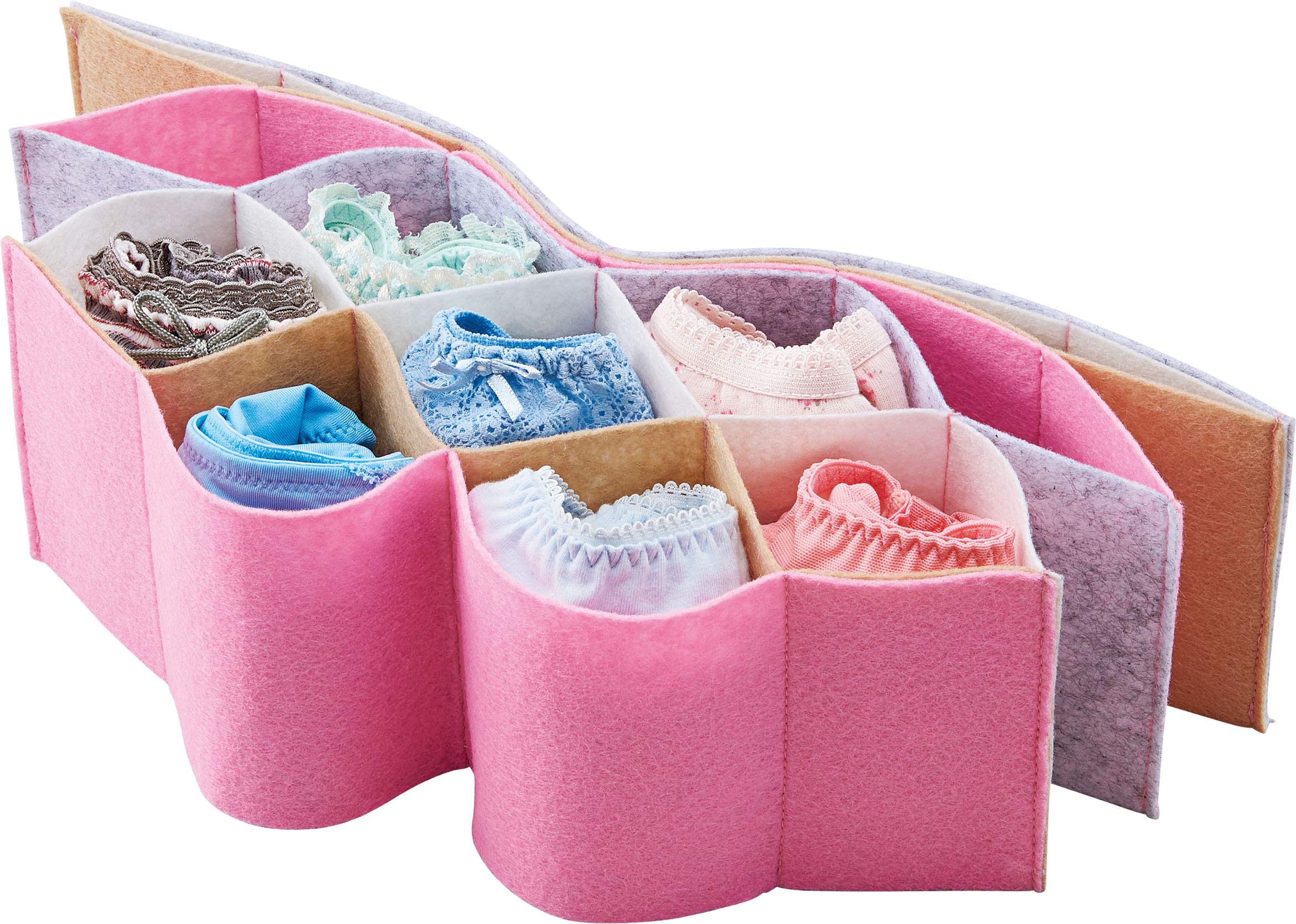 Amazon｜コジット 引き出し収納 仕切り パステルカラー 17マス サイズ