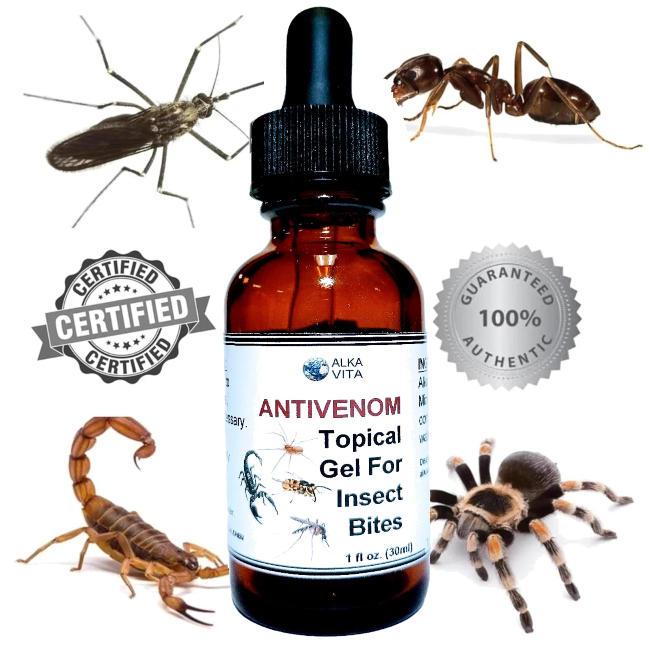 Amazon.com: Insect Bites ANTIVENOM Gel Topical Treatment for Mosquito  Spiders Snakes Ants & Other Poisonous Bites. Mineral Silicate University  Certified : Health & Household