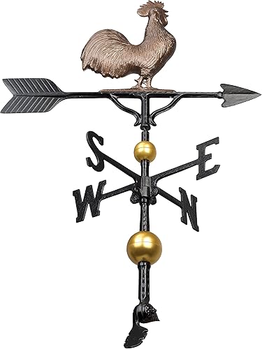 Miniatura 3 de Veleta de aluminio 3D de lujo de 32 pulgadas serie 300 - Paleta de viento con adorno - Decoración de techo de metal - Soporte incluido (4 a elegir)