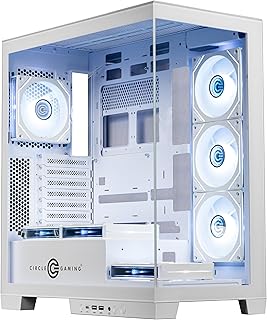 Circle Defender ZX7 Mid-Tower Gaming Cabinet - White | Supports ATX, M-ATX, ITX | Reverse Connector Motherboard Compatible Price In India