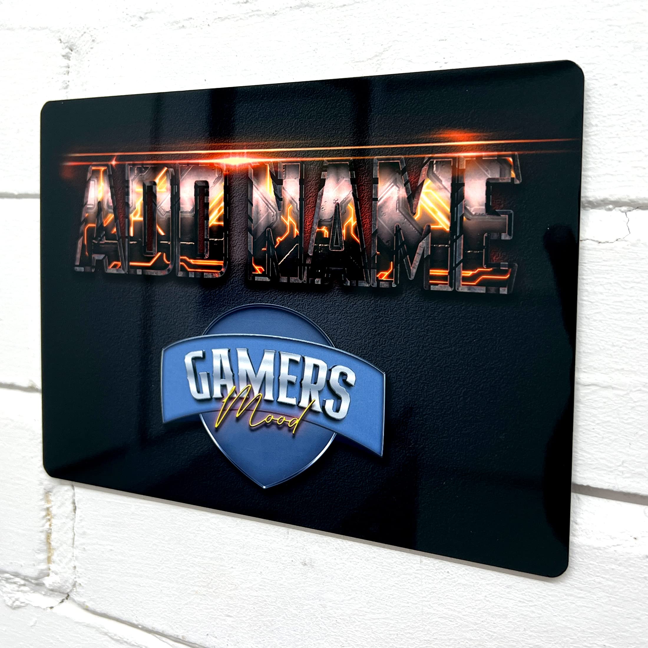Shopquality4u Gamers Mood D14 Personalised Metal Gamer Sign - Customised Printed Wall Art Plaque A5 Gamers Mood