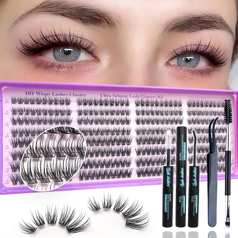 Kit de cílios em tufos FebFeb C Curl, 10–16 mm