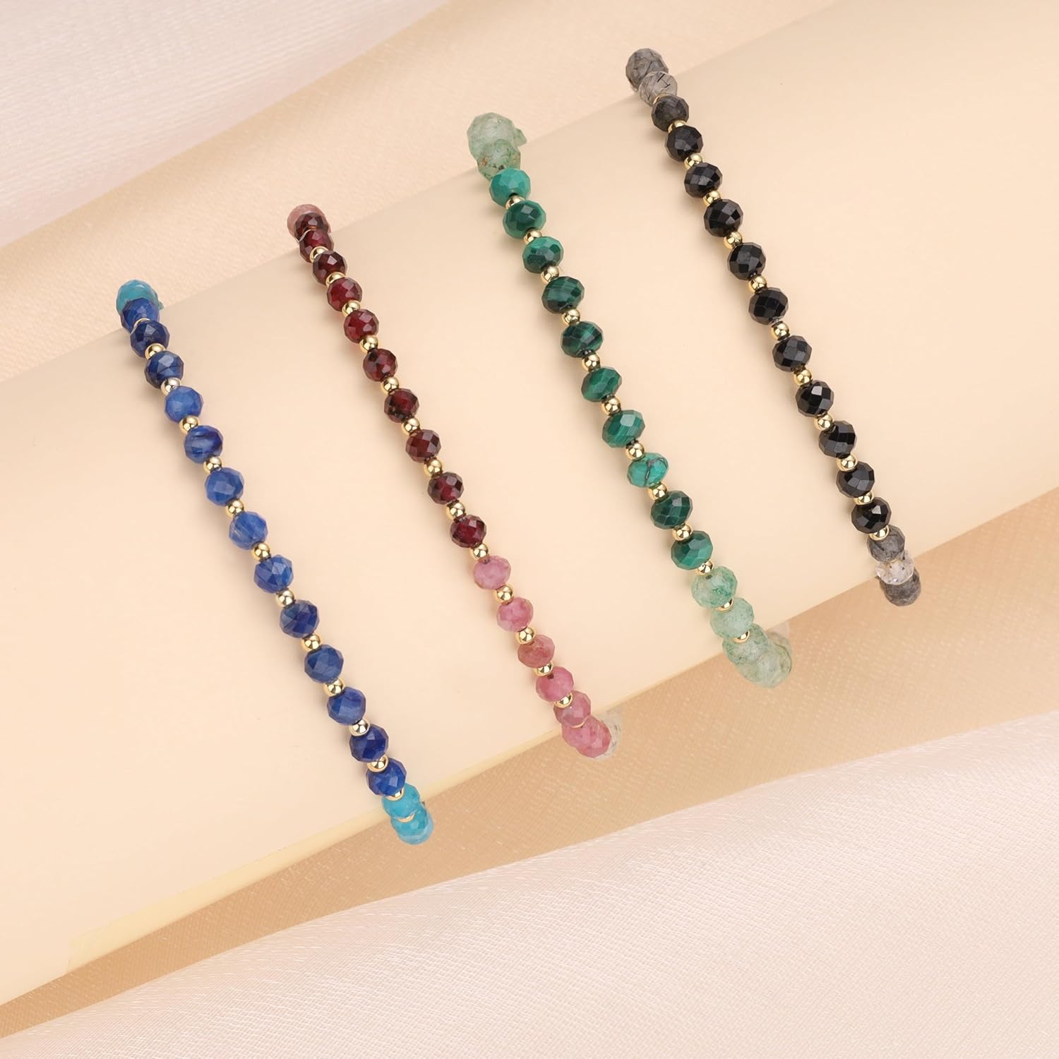 COAI Healing Crystal Bracelet for Women, Women's Gradient Beaded Bracelet 4mm - Image 5