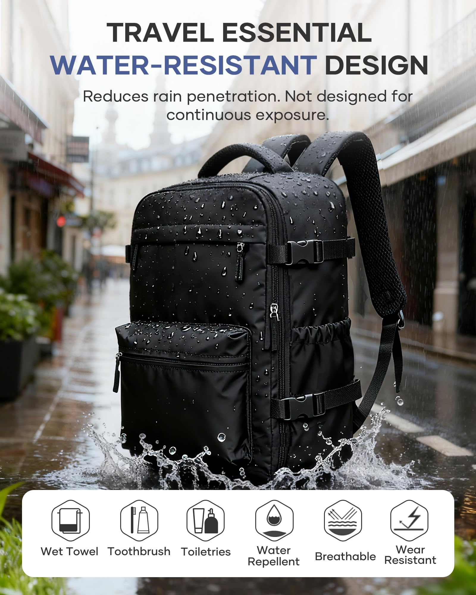 Vakuum Rucksack Ryanair 40x30x20 Wizzair mit pumpe Vakuumrucksack Reiserucksack mit Vakuumsystem Vacuum Travel Backpack Airbag Rucksack Handgepäck Flugzeug -Schwarz