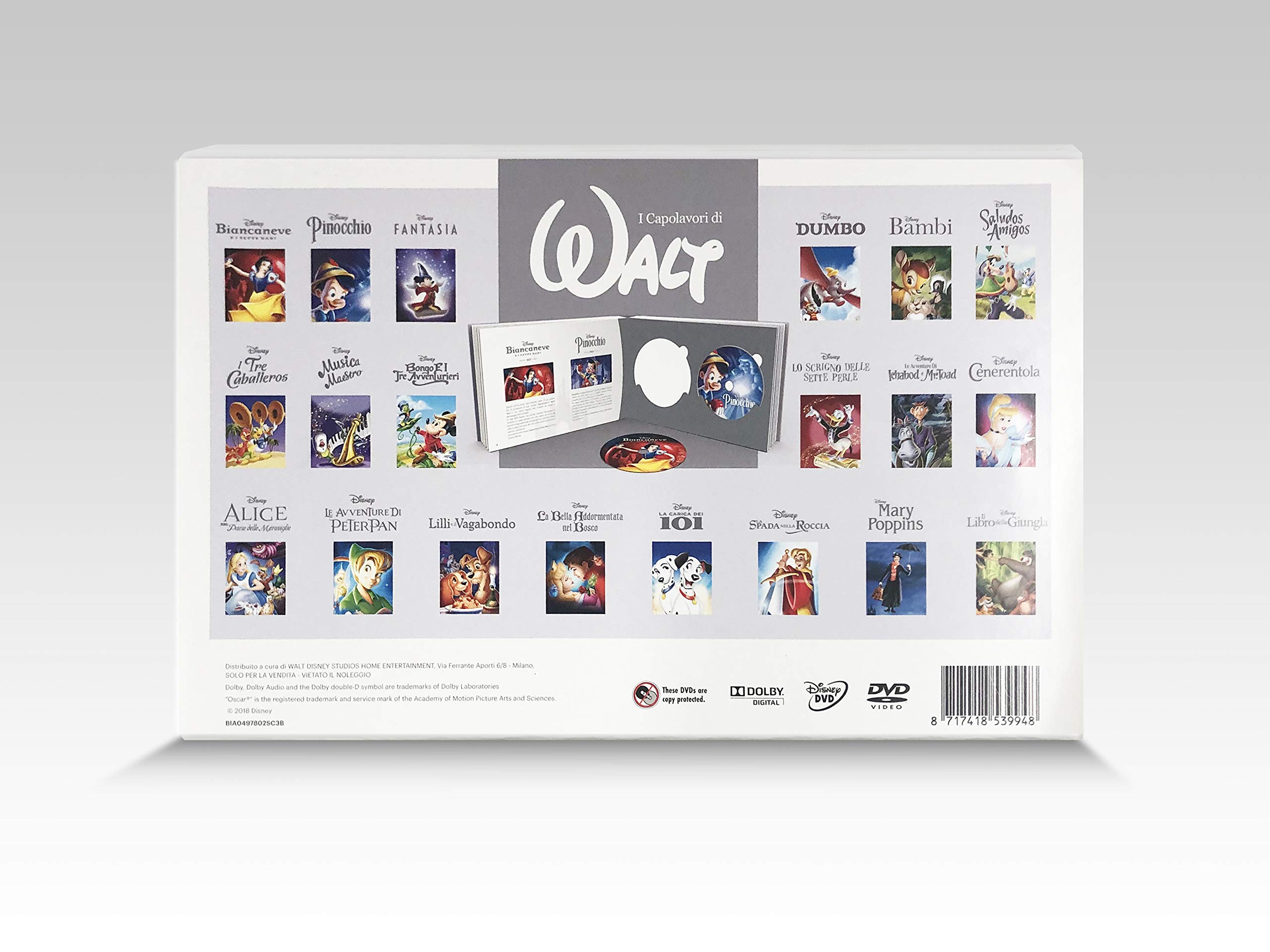 I Capolavori Di Walt 2018 ( Box 20 Dvd) - Italiano