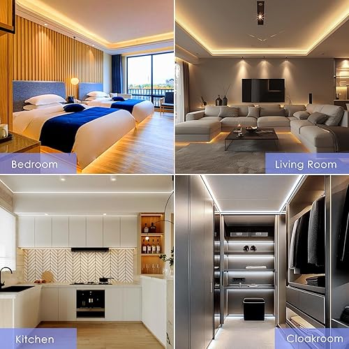 Miniatura 8 de CCT COB Smart LED Strip  32.8 pies32.8 ft sintonizable blanco 2700K-6500K 24V tira de luz regulable con control remoto 6400LEDs CRI90+ compatible