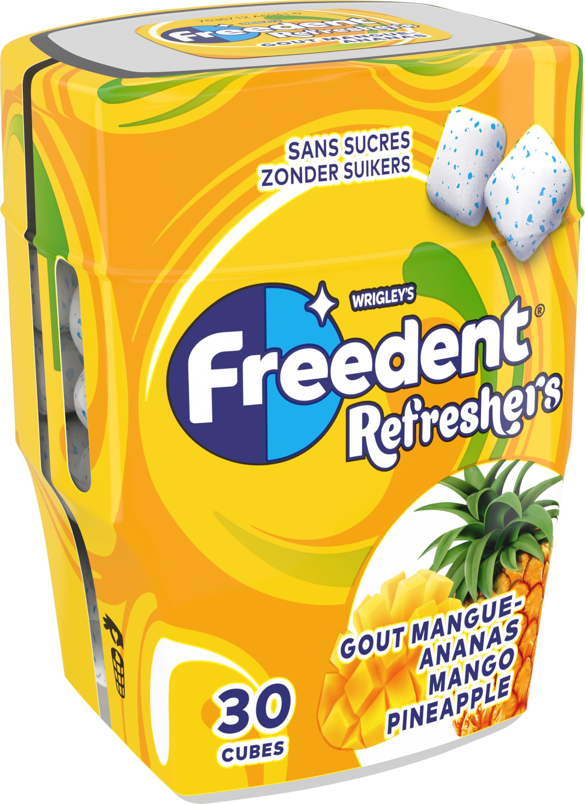 FREEDENT Refreshers Chewing-gum Mangue Ananas 30 dragées sans sucres 67 g
