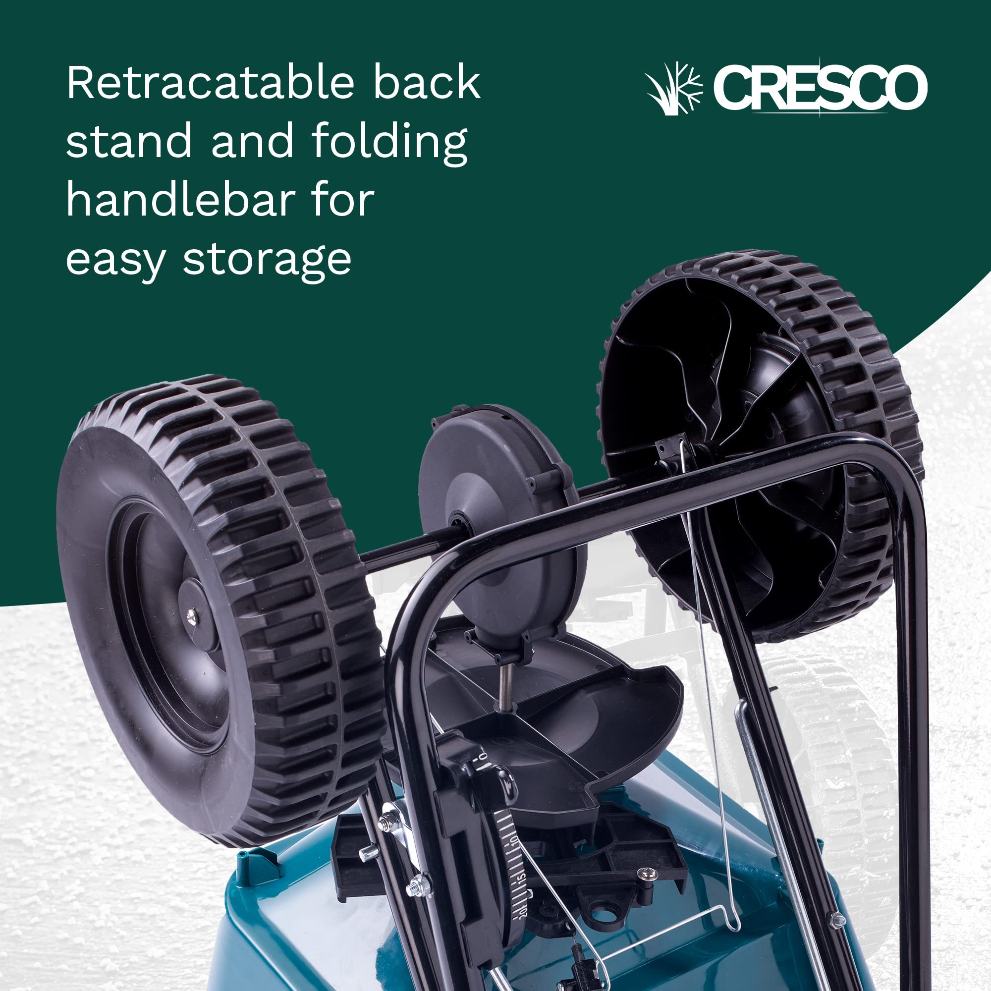 CRESCO 8SW - Esparcidor profesional de abono y salero – Carro esparcidor universal para verano e invierno – Para fertilizantes, semillas de césped y esparcimientos en invierno – Con sistema deslizante