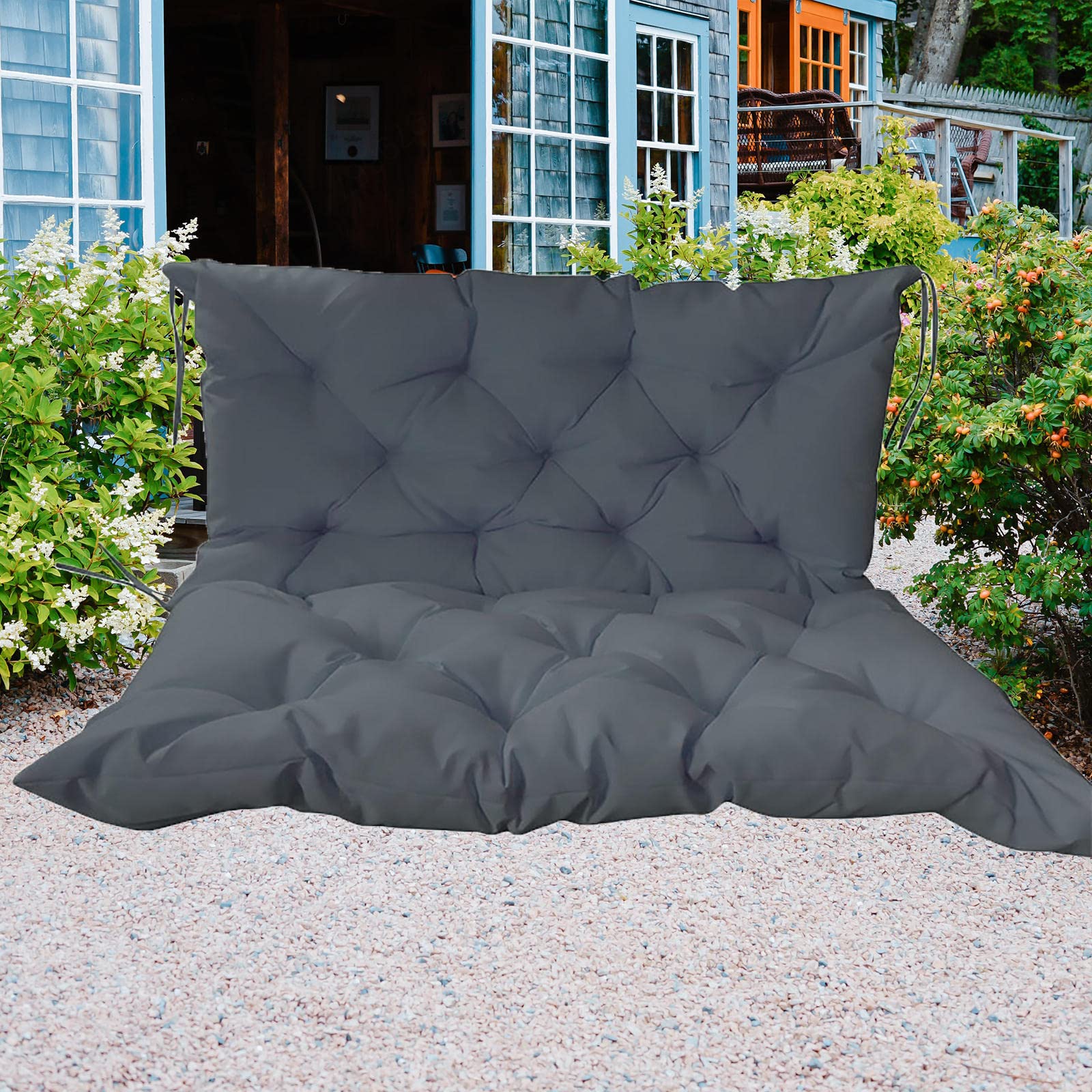 Sangles de rechange pour banc gris de 101x101 cm avec tissu épais