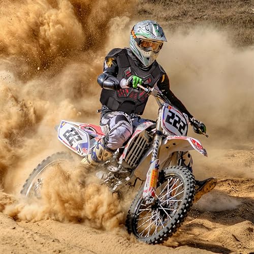 Miniatura 6 de Motorcycle Body Armor Vest Motocross Gear, Dirt Bike Chest Protector for Men Motorcycle Gear Back Protector Off-Road Racing Cycling Adult Safety Gear