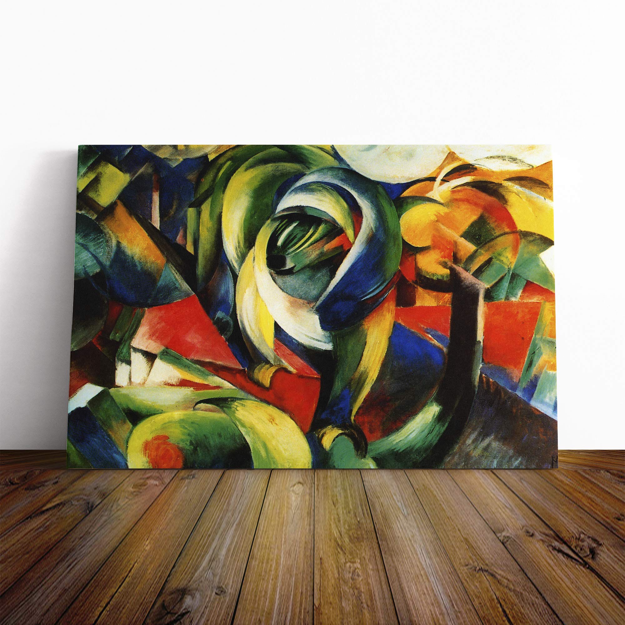 Franz Marc The Mandrill Canvas Print | Gallery Wrapped 30mm Frame Wall Art | 20x14 inches | Ready to Hang | Modern Picture | Living Room Bedroom Lounge Office