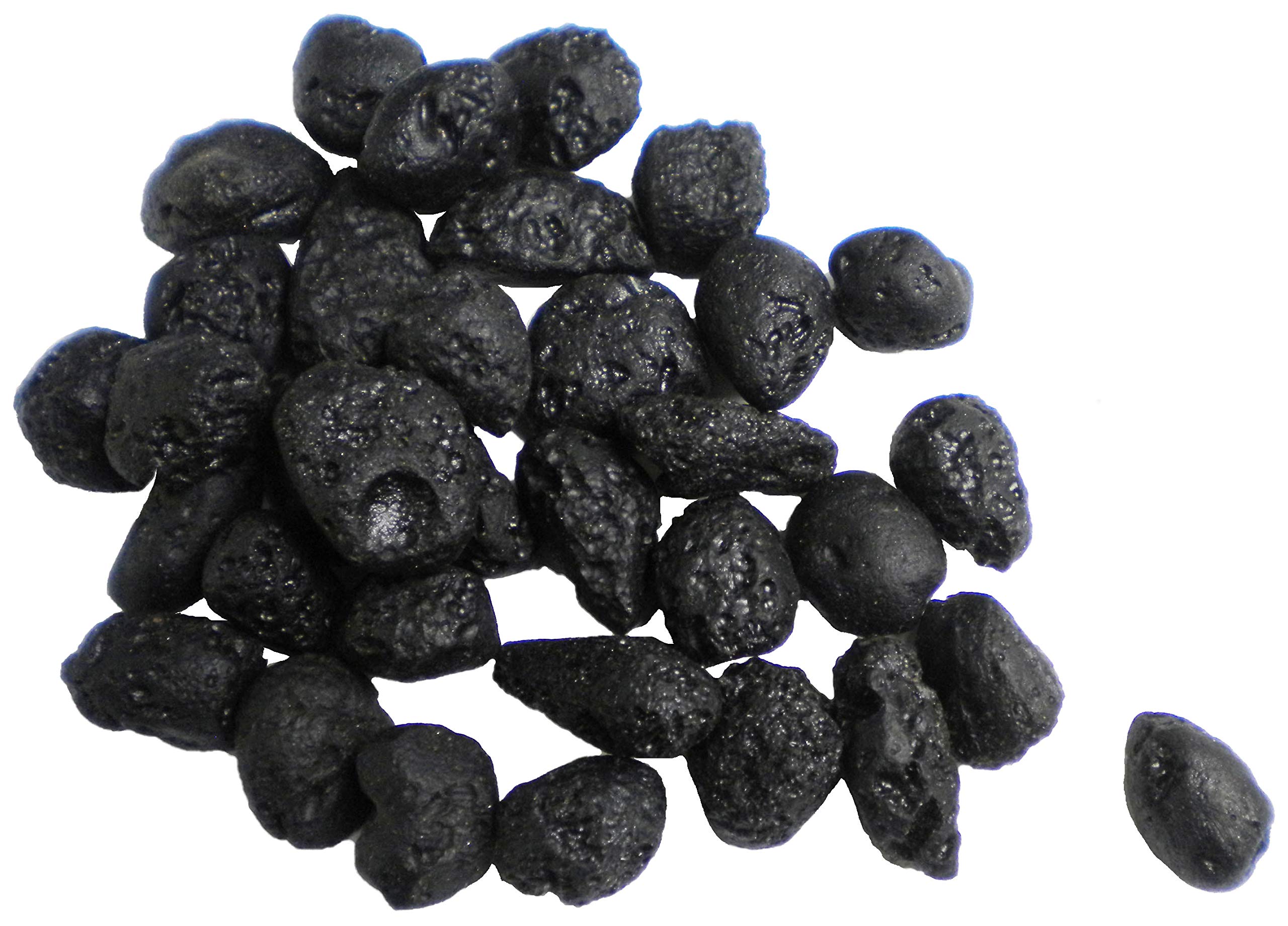 Tektite - Tumbled - 1/2 Pound - 1 to 1 1/2 inch Pieces - 8oz Bulk Lot - Matte Black