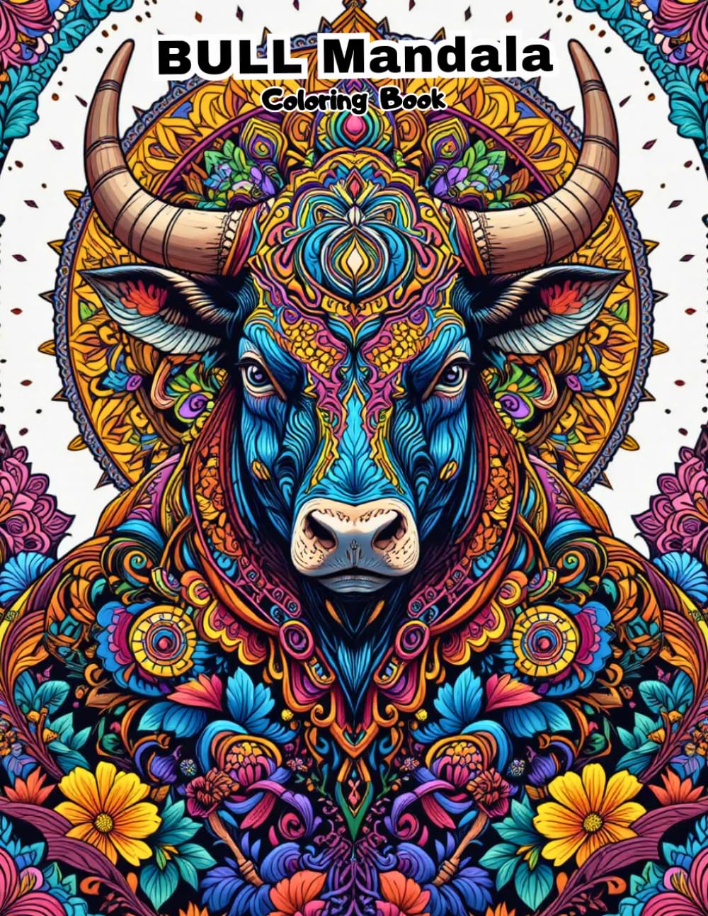 Strong Bulls Mandala Coloring Book: Detailed Animal Designs for Mindfulness and Anxiety Relief
