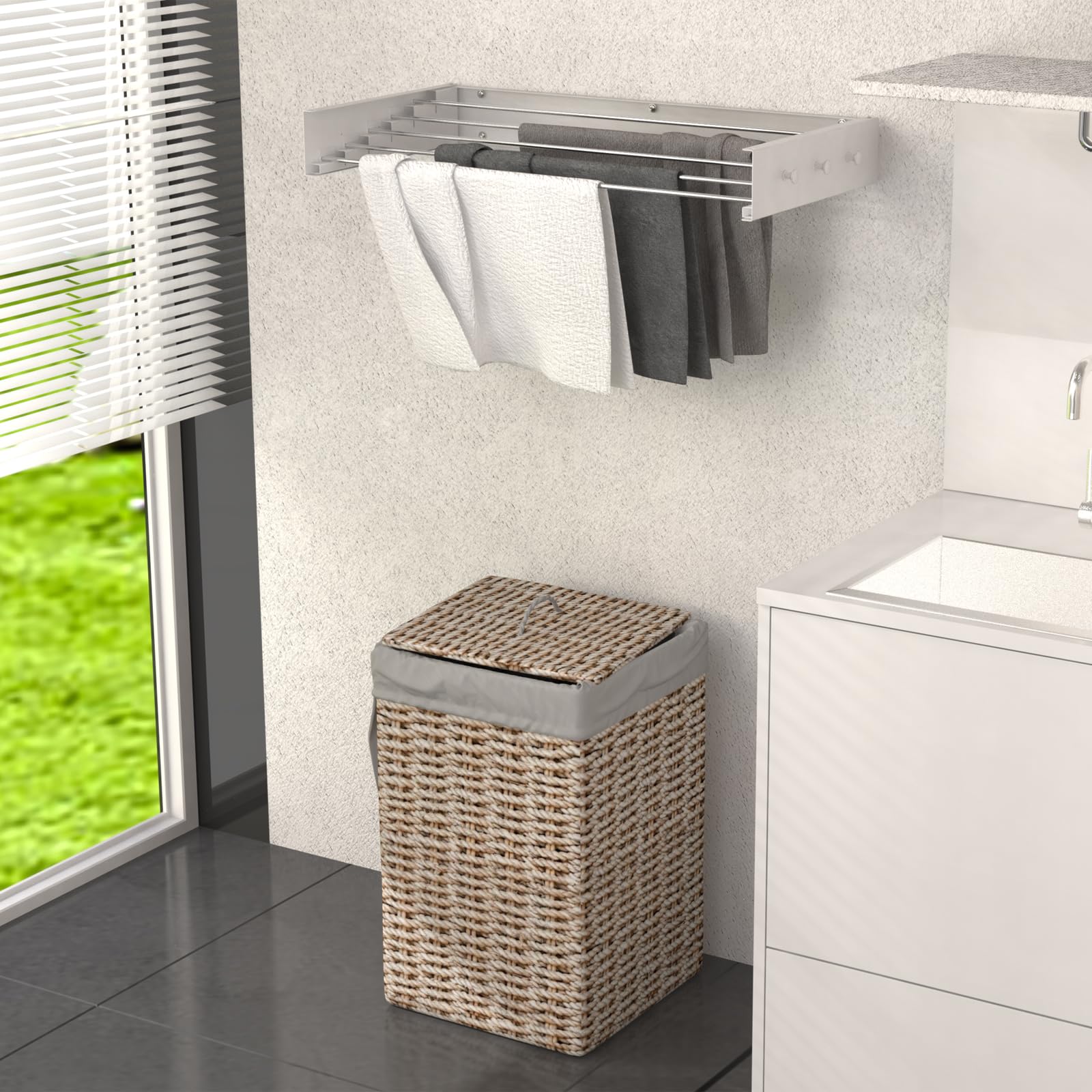 Ropa Plegable Tendedero De Pared Extensible Con Ofertas En