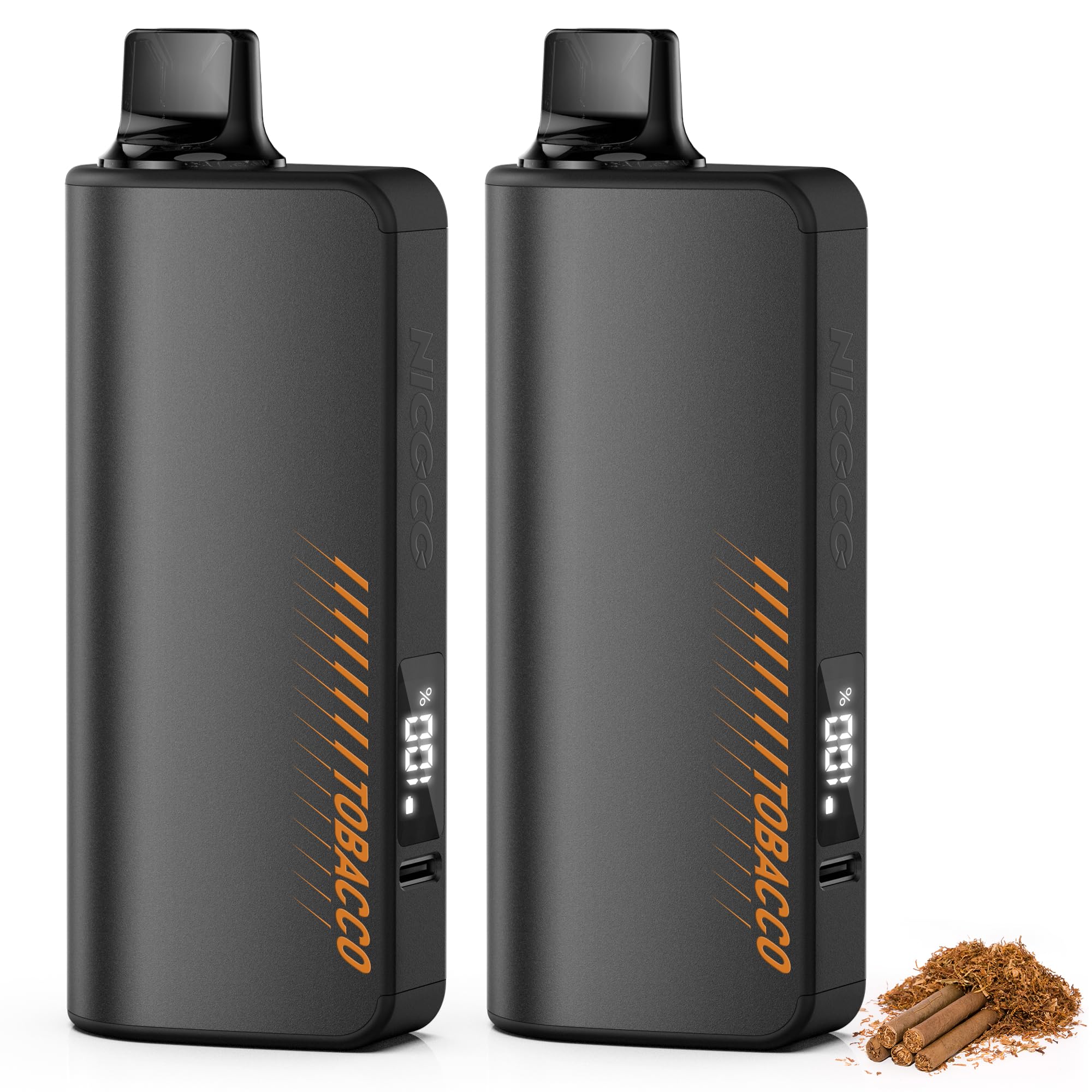 Amazon | 電子タバコ 使い捨て LED液晶表示 シガー・タバコ味2個 32000