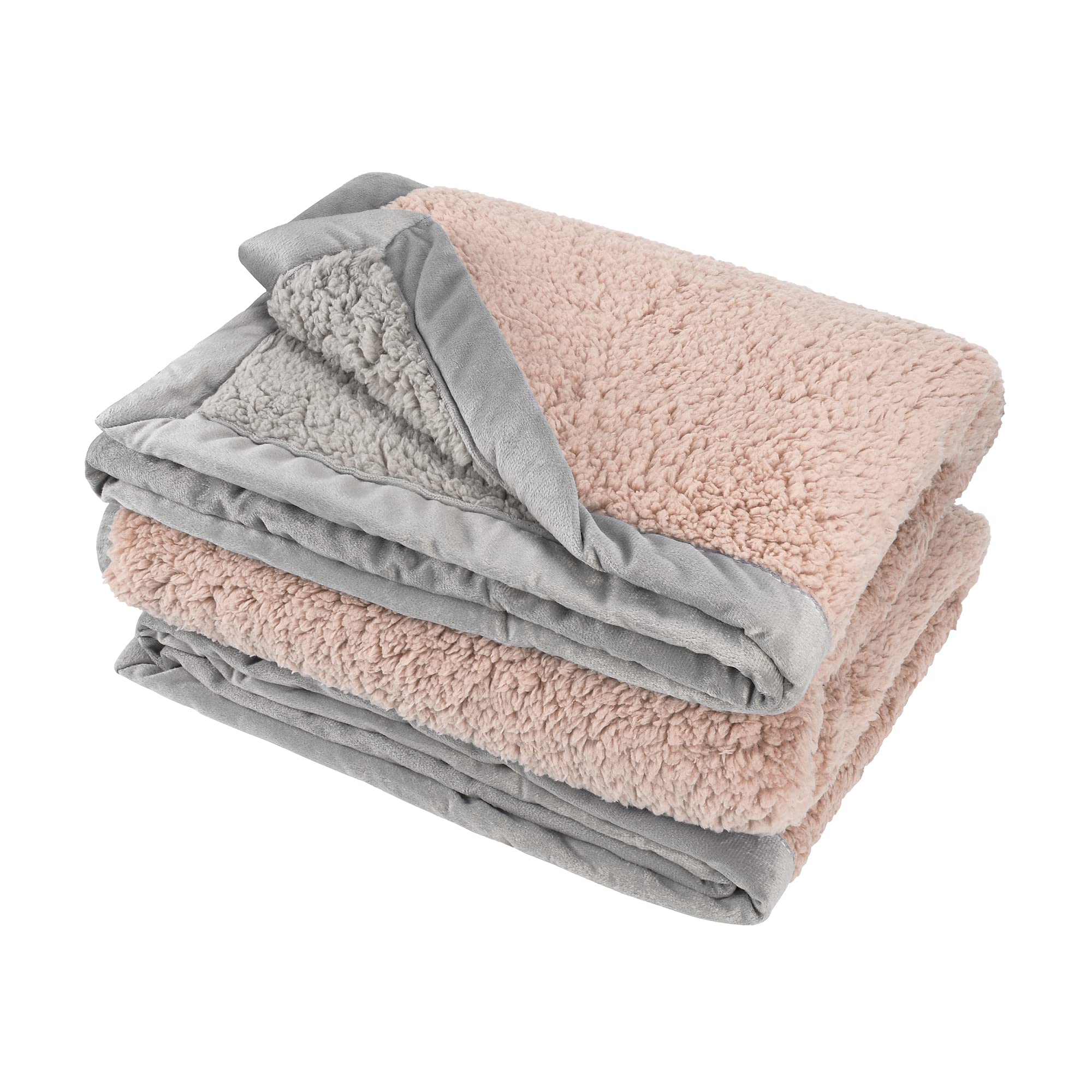 Manta reversible de sherpa súper suave y esponjosa para sofá, manta mullida y mullida, cómoda y cálida, regalo de cuidado cómodo, 50 x 60 pulgadas
