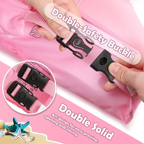 Miniatura 3 de Heysplash Chaleco de natación para niños pequeños, chaleco de natación con alas de agua, banda para el brazo con correa para el hombro y hebilla