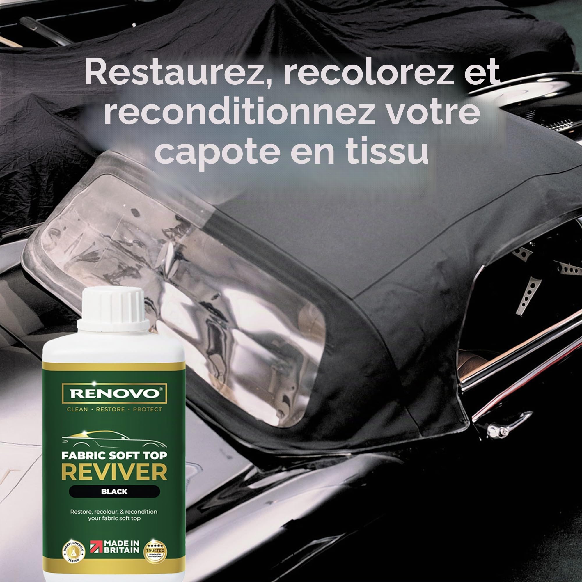 Renovo Rénovateur pour Capote Souple, Noir, 500 ml