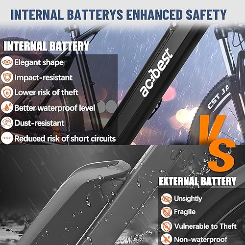 Miniatura 2 de Core Electric Bike for Adults -468Wh Removable Built in Battery, Peak 750W Brushless Motor Mountain Ebike, 26X2.1 Tire Step Over Bicycle with 7