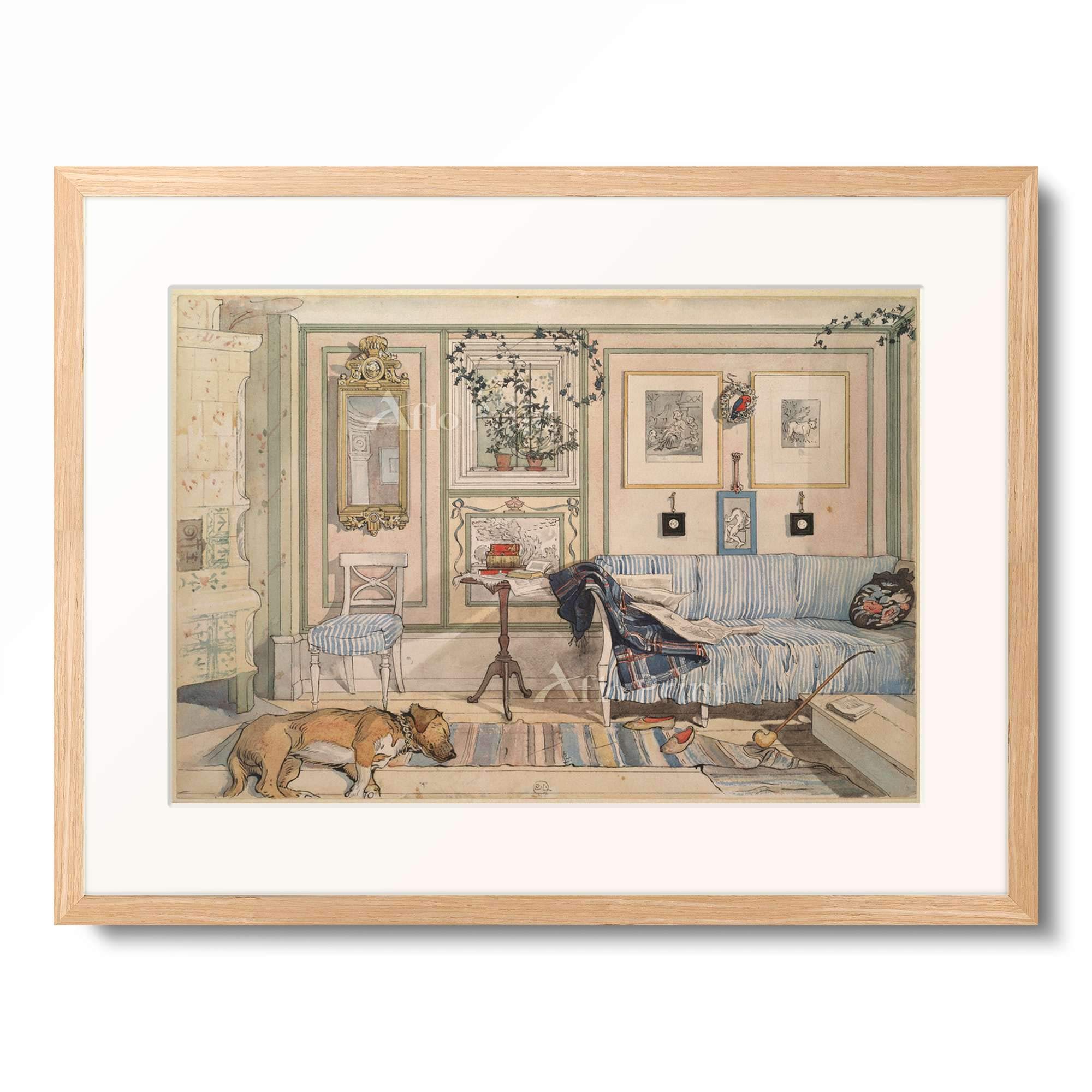 Amazon｜カール・ラーション Carl Larsson 「Cosy Corner」 額装アート