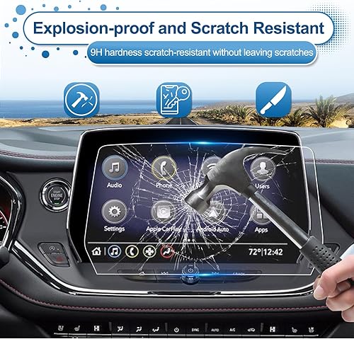 Miniatura 4 de Protector de pantalla Chevy Blazer 2023 2024 para Chevrolet Blazer (2LT3LTRSPremier) pantalla táctil de 10.2 pulgadas, vidrio templado 2023 Blazer