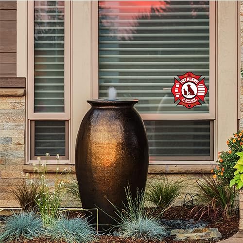 Calcomanías de alerta para mascotas y adhesivos estáticos Alerta de seguridad contra incendios y rescate (paquete de 10) 7 mil Laminado UV 3