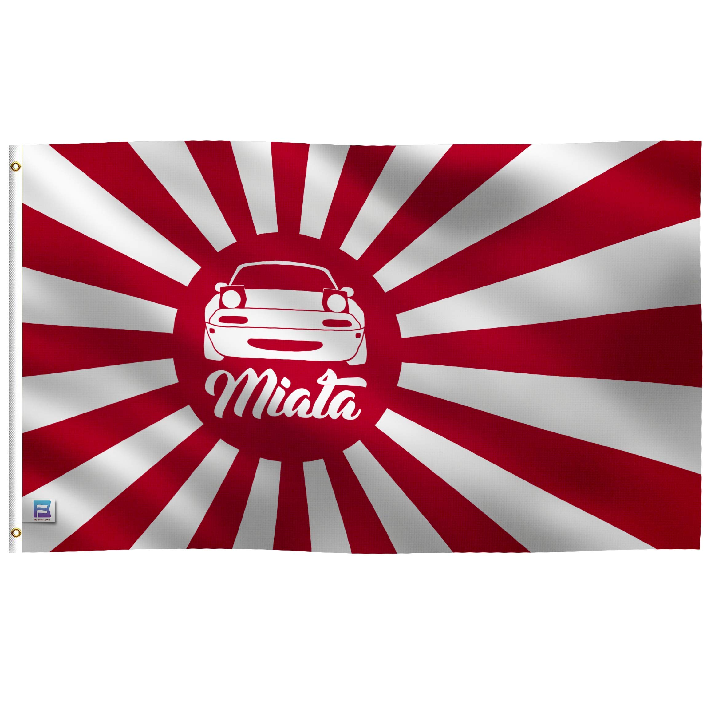 Amazon.com : 3x5 ft Miata JDM Japanese Rising Sun Flag: 100