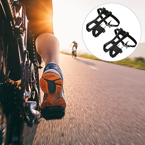 Miniatura 6 de BESPORTBLE 2 Sets Pedal Dog Muzzle Mountain Bike Pedals Foot Straps Pedals with Toe Clips Pedals Toe Straps and Clips Mountain Bike Pedal Straps