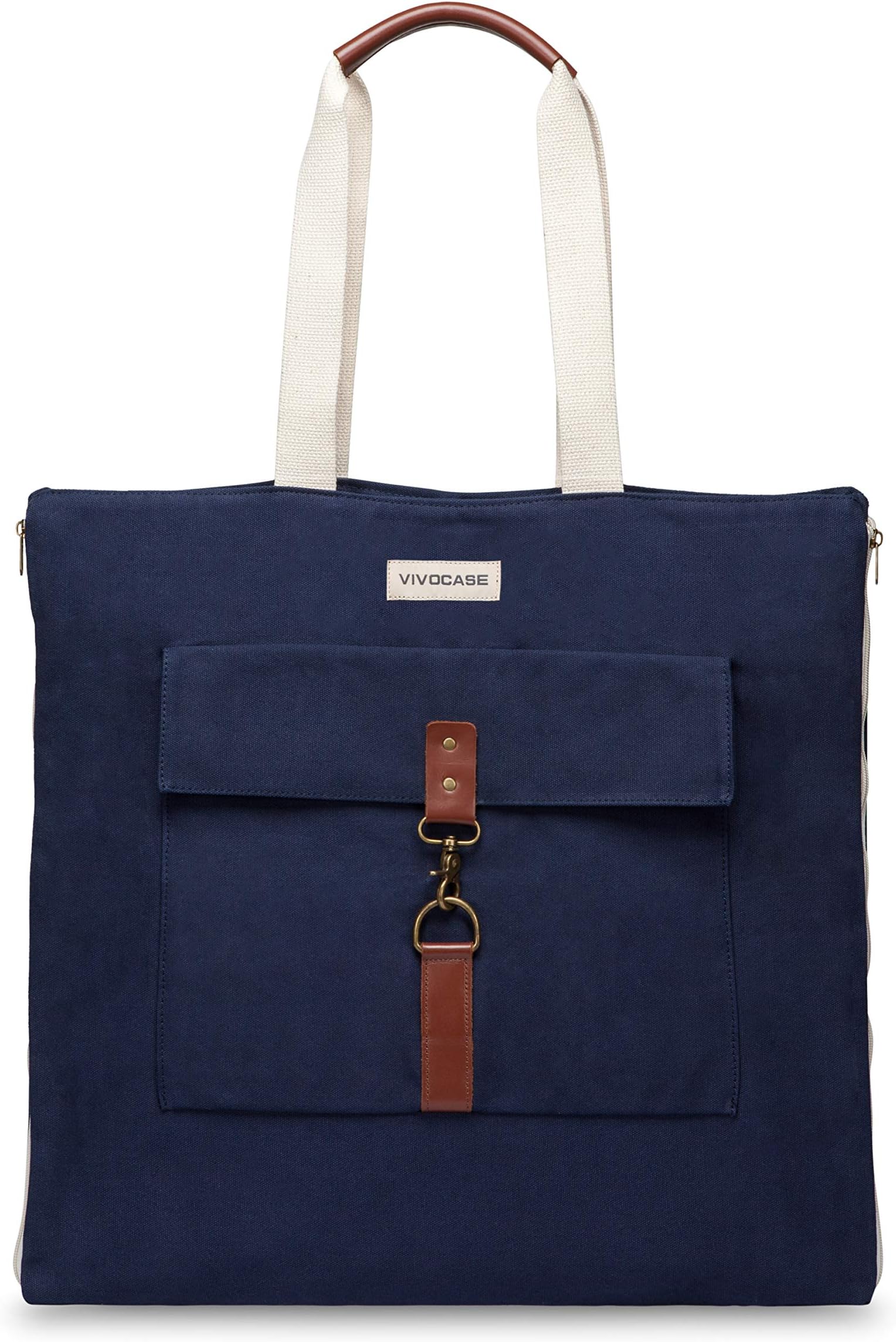 Premium Canvas Versatile Suit Carry On Garment Bag for Business and Travel (Blue)