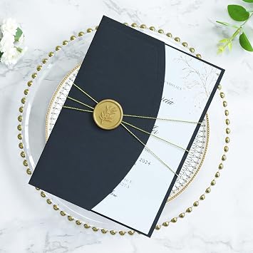 ponatia Black 5x7 Wedding Invitation Envelopes Sleeves