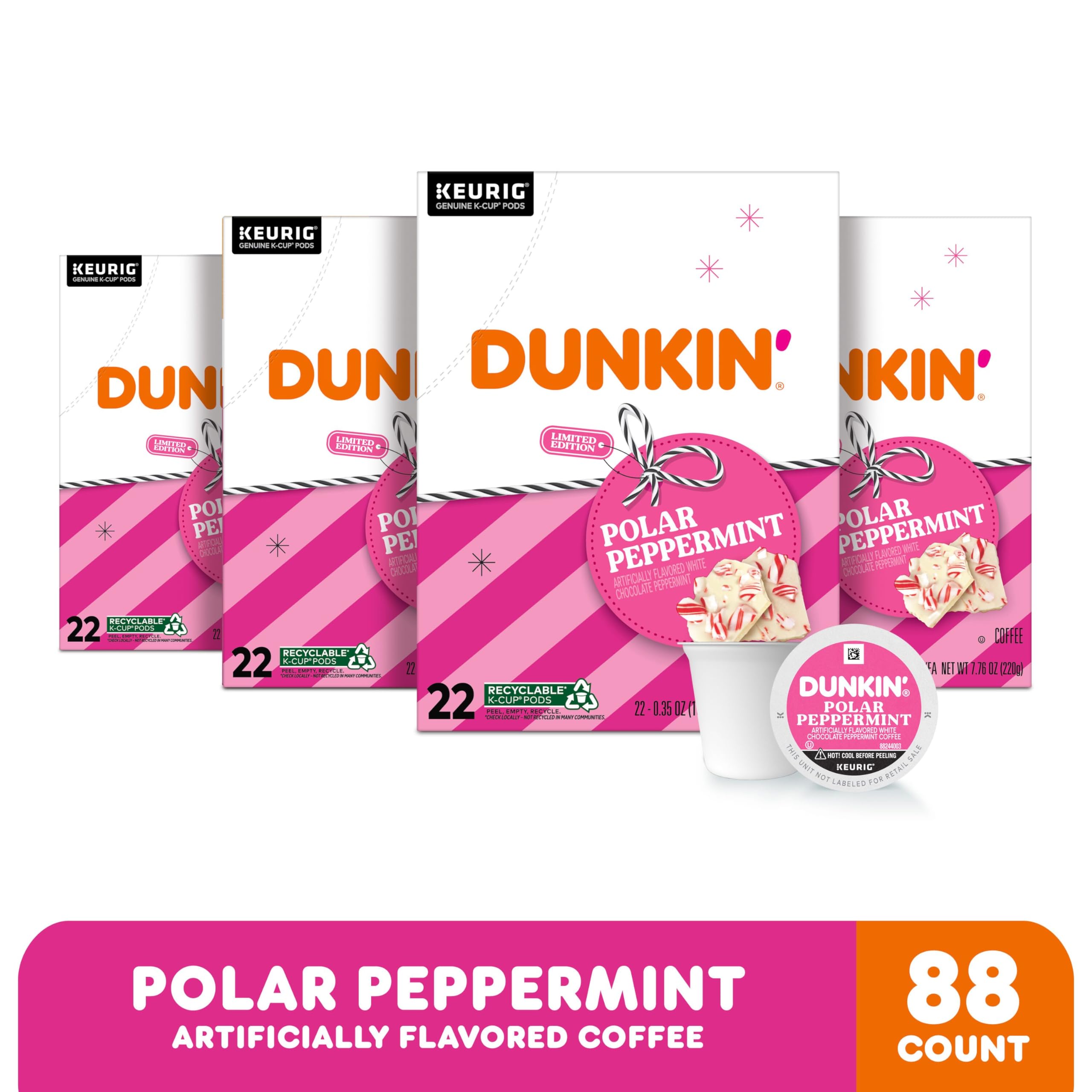 Amazon.com : Dunkin' White Chocolate Peppermint Artificially