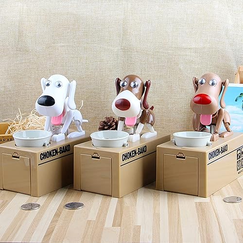 Miniatura 6 de Robotic Dog Piggy Bank - Caja de dinero de juguete para masticar monedas, la mejor Navidad, Año Nuevo, regalo de cumpleaños para niños y niñas (6