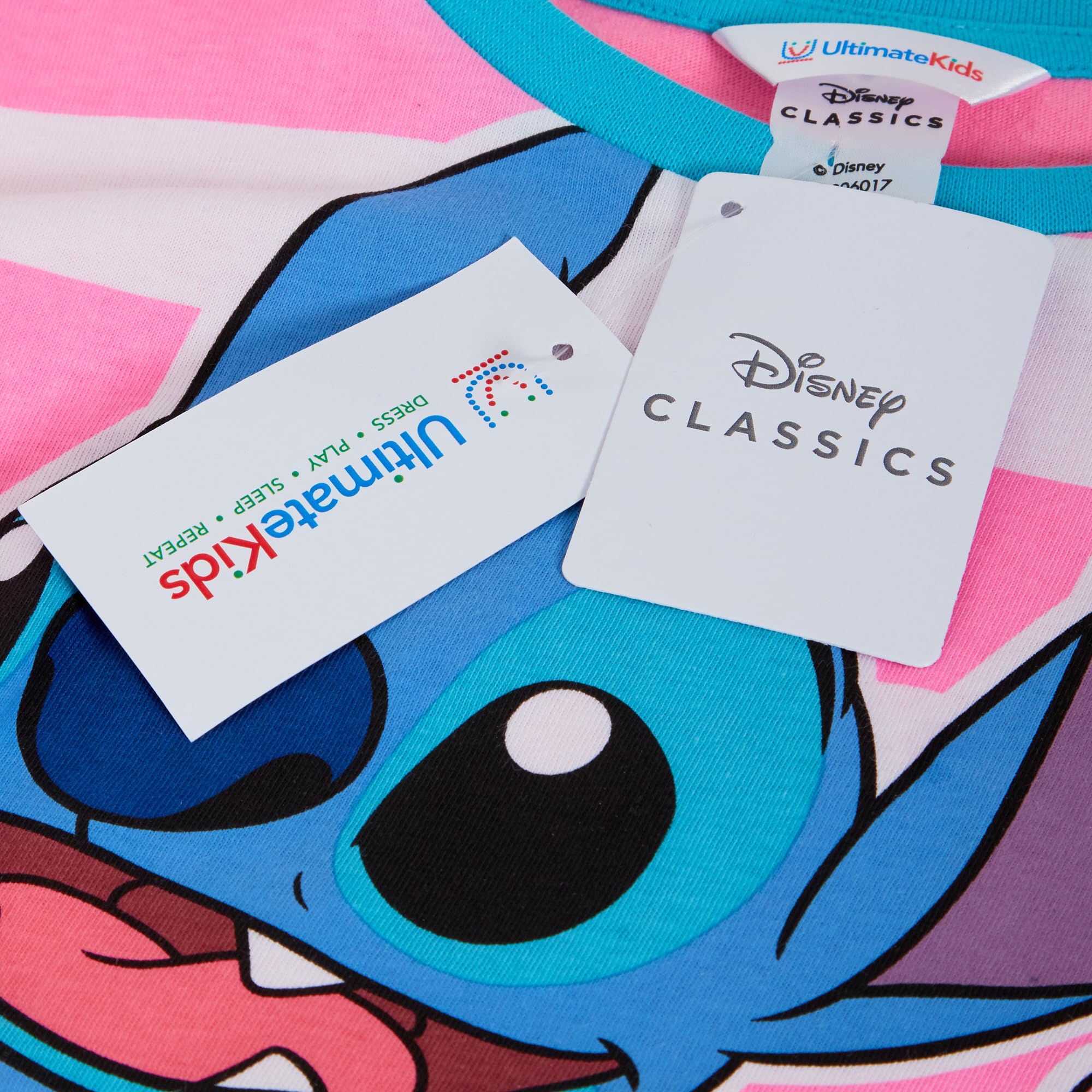 Disney Pyjama Lilo & Stitch pour Fille - Ensemble Pyjama Complet avec t-Shirt à Manches Longues + Pantalon de détente