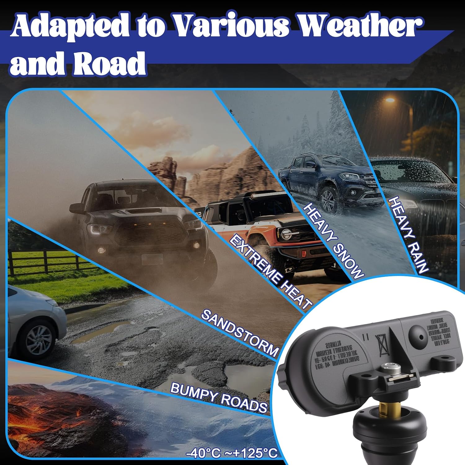 6F2Z1A189A Upgraded 315MHz TPMS Sensor Tire Pressure Monitoring Sensor Fits for:-Ford F150 / Edge 2007-2008, Explorer 2006-2010, Escape 2006-2008, Fusion 2007-2009, Lincoln MKZ 2007-2009-4PCS
