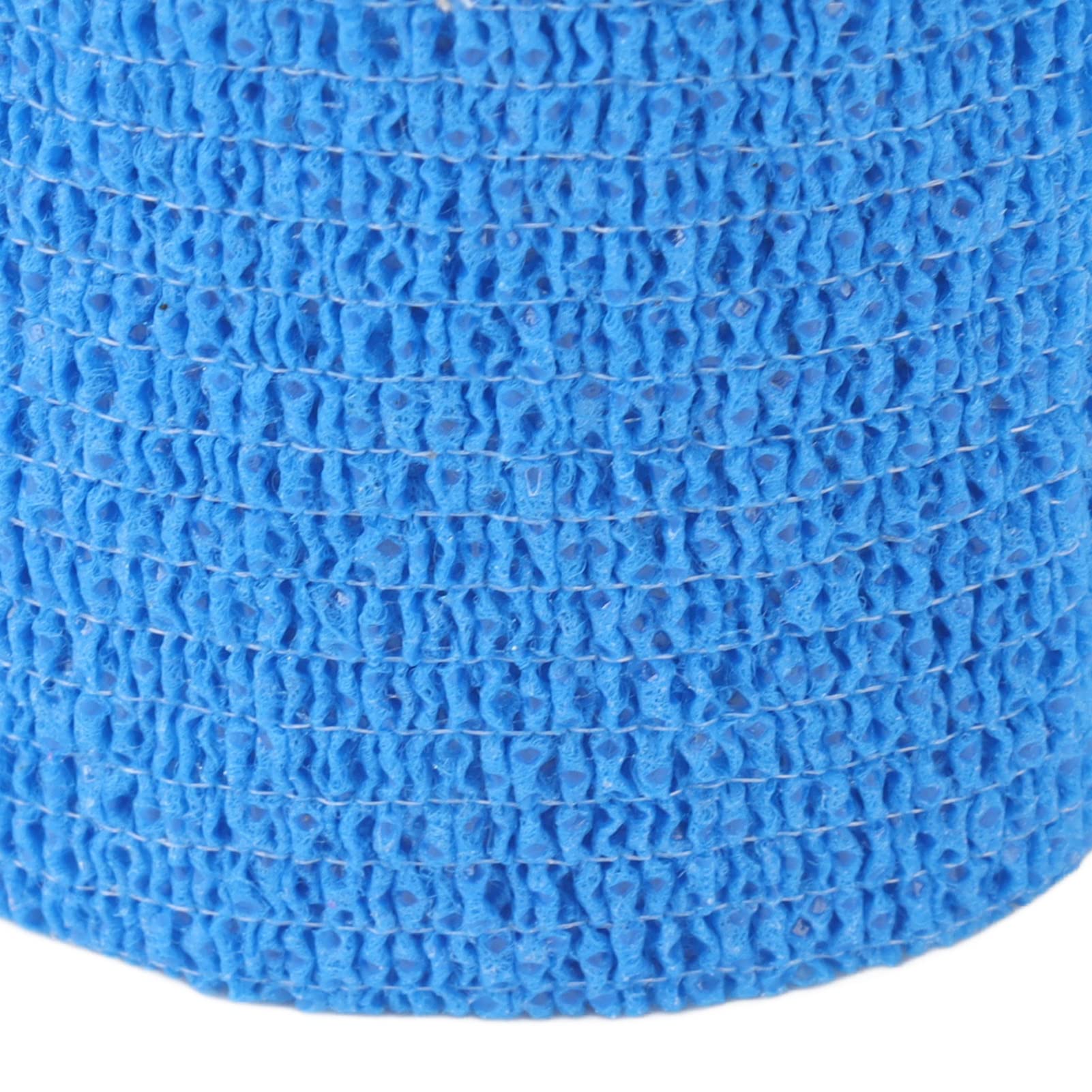Lot de 12 Bandes élastiques Auto-adhésives imperméables pour réparation de Sabots pour Vaches, Chevaux, Chiens, Chats, Polyester Non tissé, Longueur 4,5 m, Lot de 12 (Bleue)