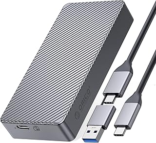 ORICO NVMe SSD Enclosure 40Gbps M.2 to USB-C Adapter for NVMe M-Key 4TB SSD 2280, Aluminum M2 External SSD Case, Compatible with Thunderbolt 3/4 USB3.2/3.1/3.0/Type C -M214-Gray