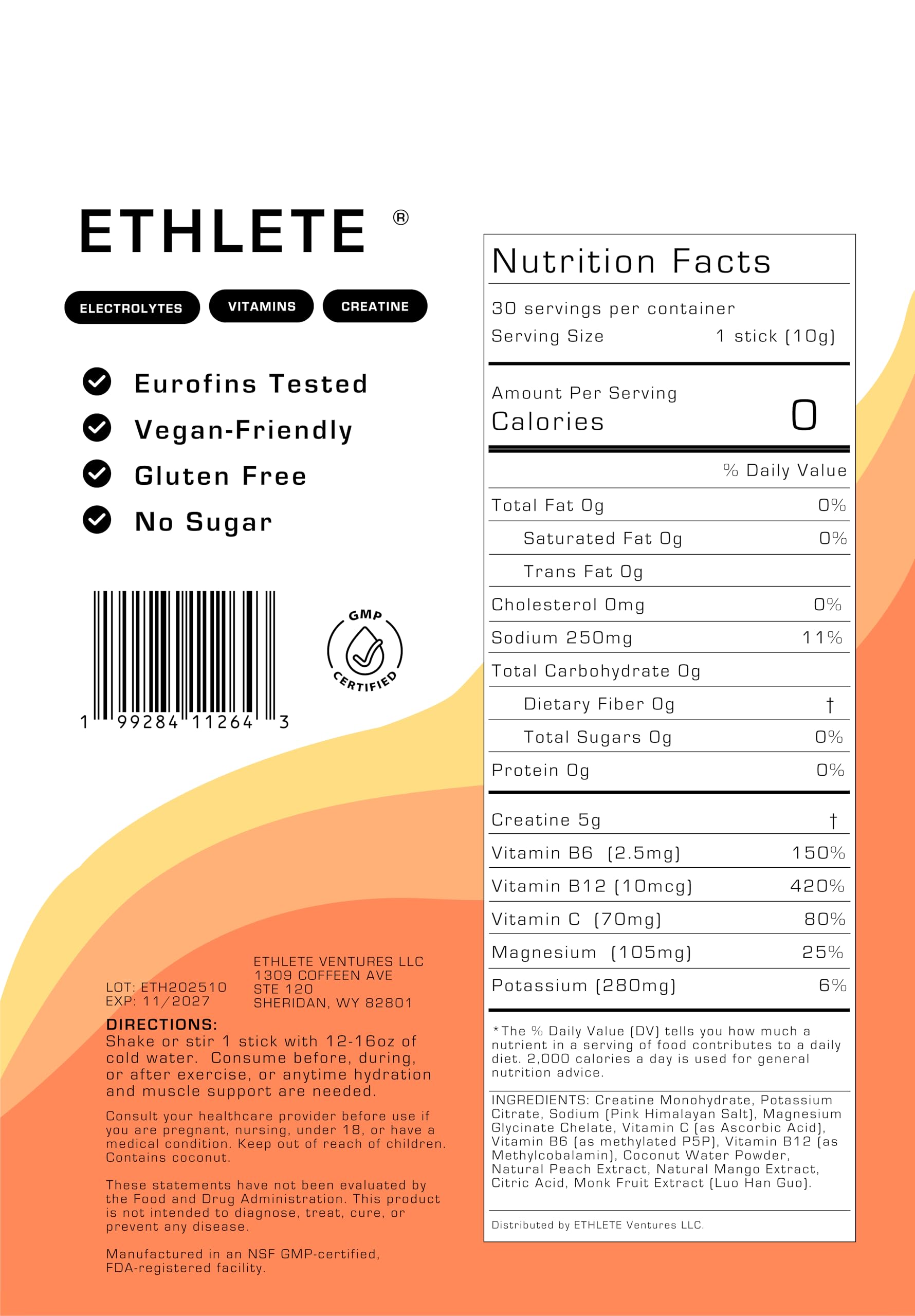 Electrolytes + Vitamins + Creatine, Powder (3-Flavors), 5g Creatine Monohydrate, with Electrolytes, Magnesium, Potassium, Vitamins B6, B12 & C (Peach Mango, Lemon Lime, Raspberry Lemon) — Amazon image 2