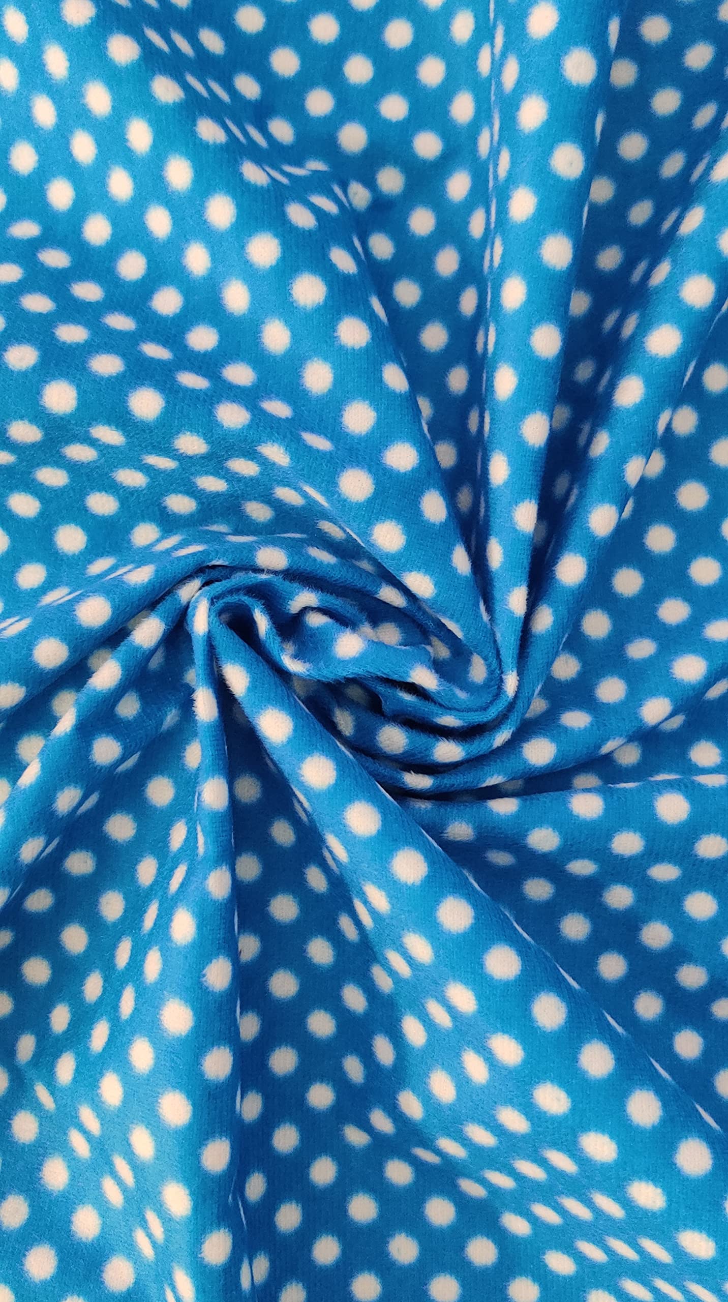 Yo Comfort Georgette Unstitched Graphic Love Print Faux Fur Fabric for Making Soft Toys, Cushions, Dresses, Jackets, Home Furnishing, Tablecloths.se (38x58 Inches, Sky Blue)