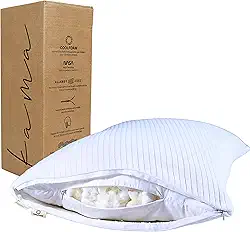 Kama Travesseiro Viscoelástico Ajustável Original Coolfoam® AllSleep, Hipoalergenico, Capa Ultrasoft Removível (1)