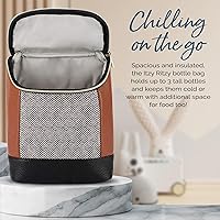 Vista 5 de Itzy Ritzy Bolsa aislada para botellas, mantiene las botellas calientes o frescas, capacidad para 3 botellas y cuenta con bolsillo interior para café
