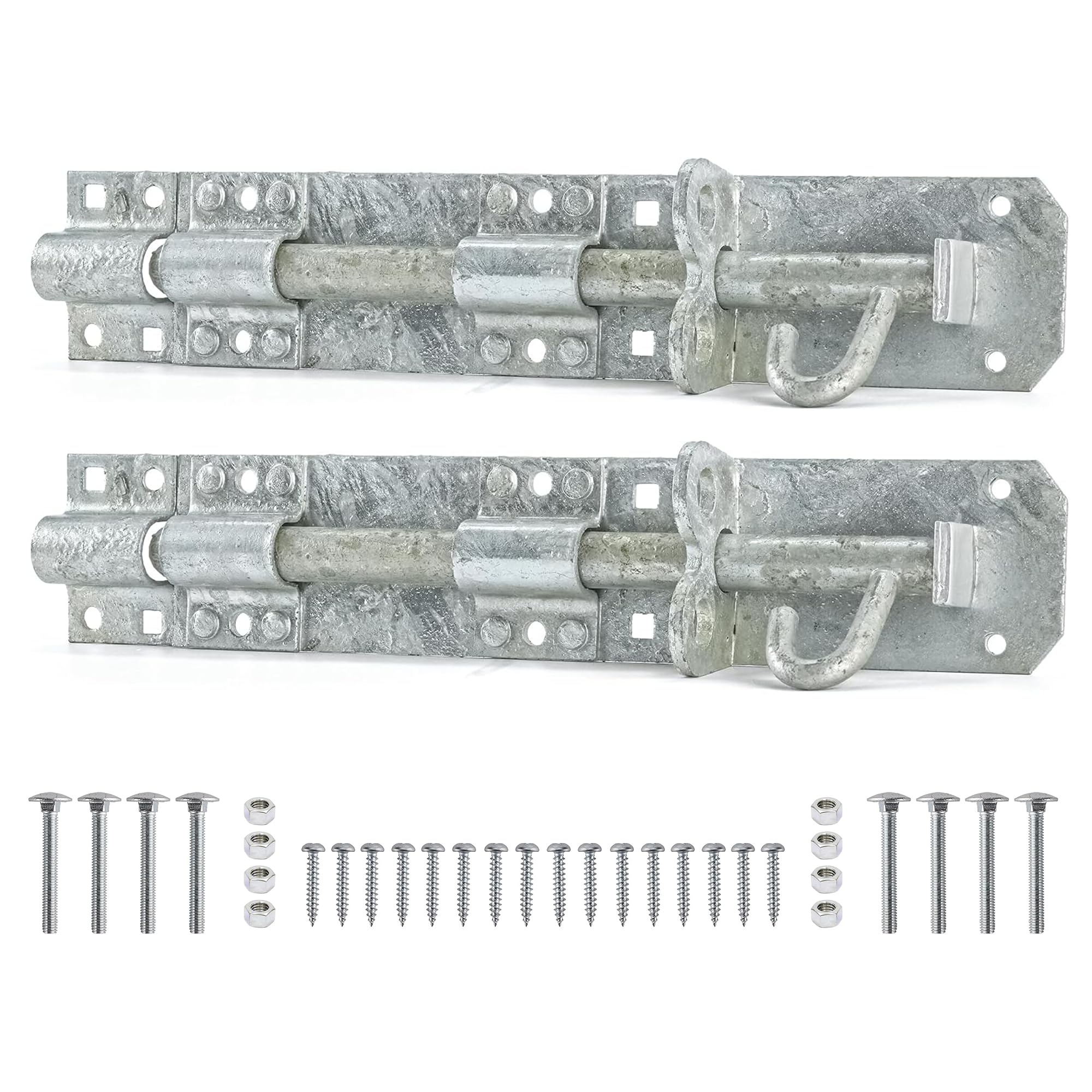 ZAVIA Brenton Gate Bolt for Wooden Gates | Heavy Duty Hot Dip Galvanised Sliding Bolt Lock for Patio, Garage, Shed & Barn Doors’ Extra Security (250mm / 10 in)