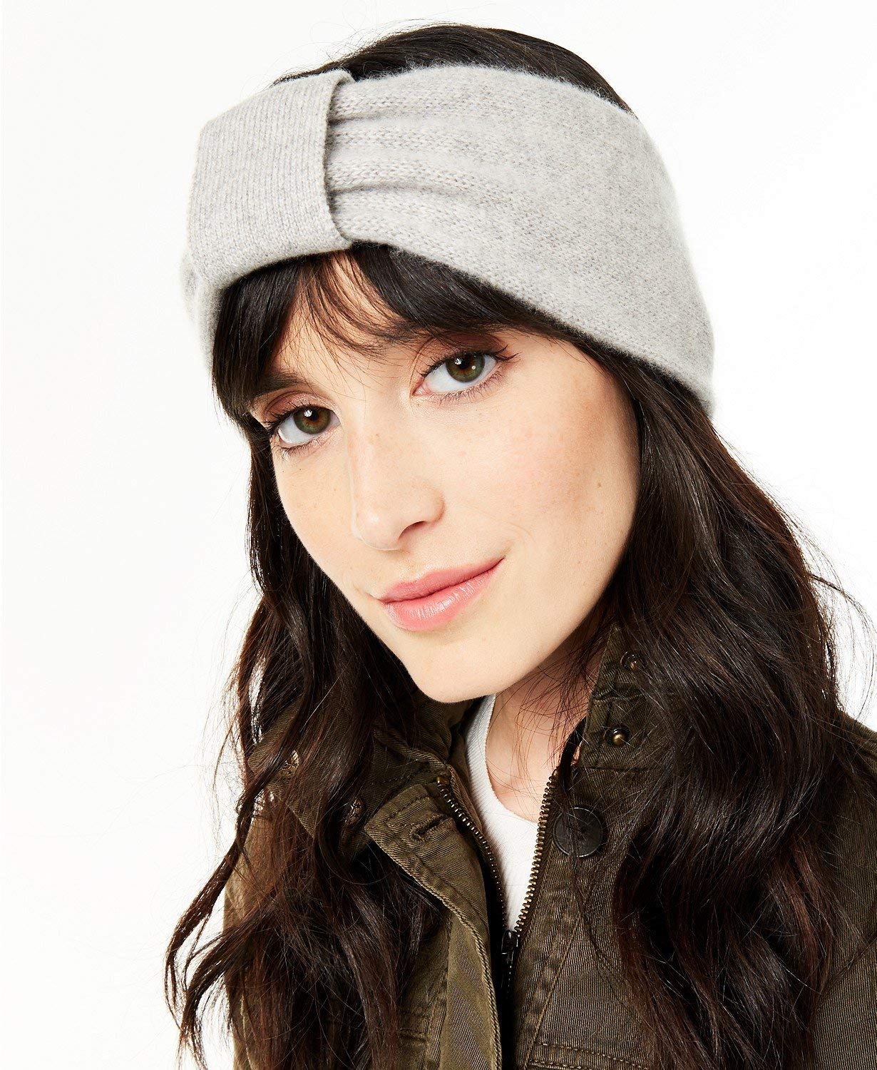 Cashmere Earwarmer Headband (Ice Grey 
