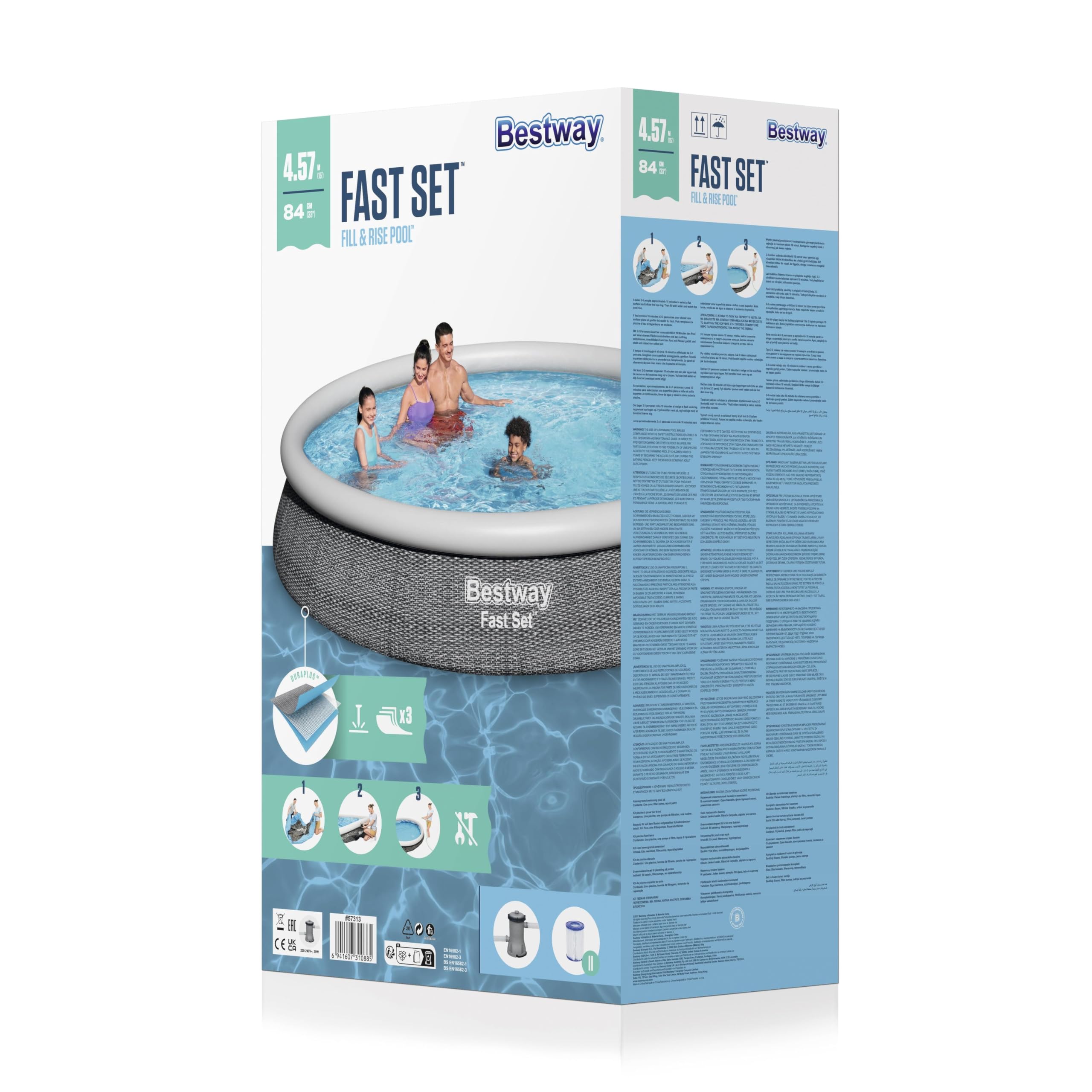 Bestway 15' x 33"/4.57m x 84cm Pool Set