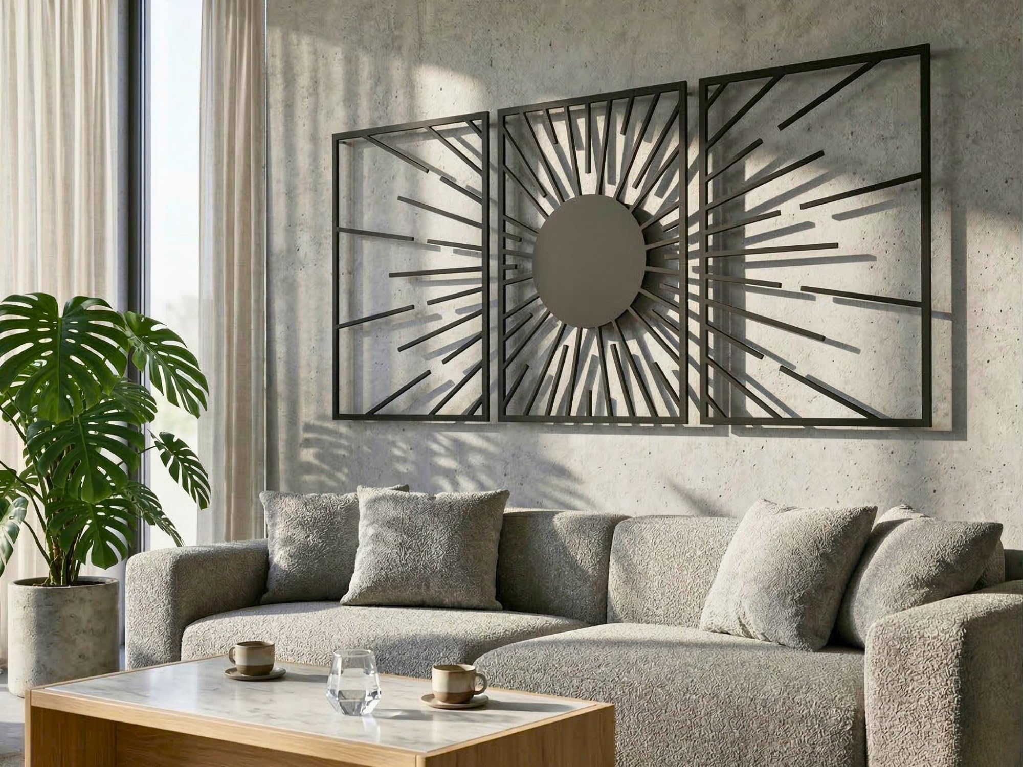 Vailla Boho Wall Art Wooden 3D – Home Decoration Living Room Modern Decor