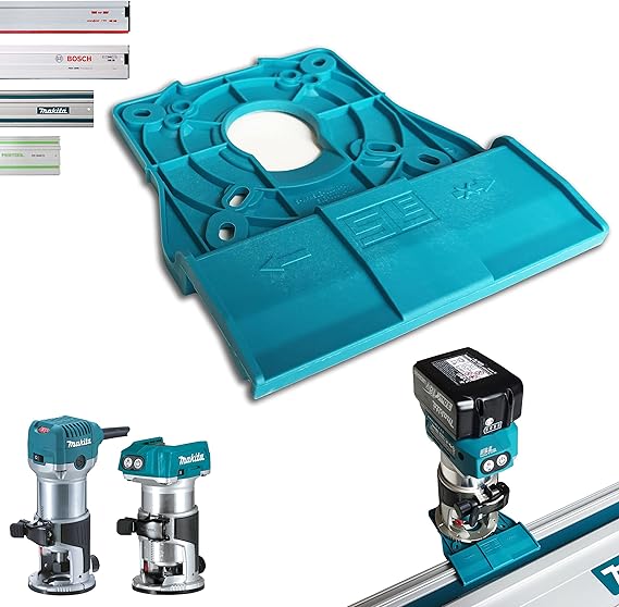 Decoralin Führungsschienenadapter Für Makita Oberfräsen - Kompatibel Mit DRT50, RT0700C