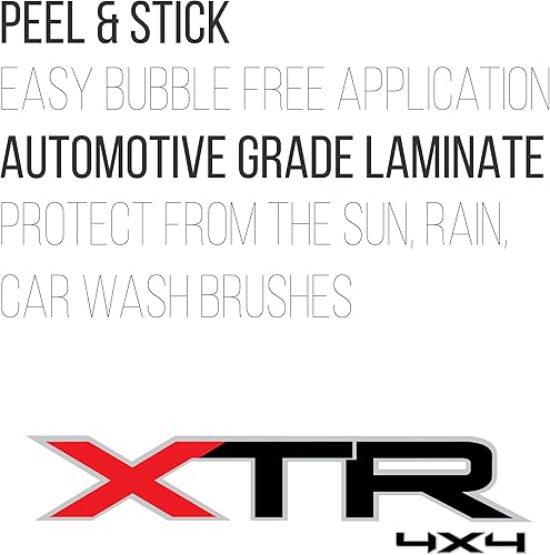 Miniatura 3 de XTR - Juego de 2 calcomanías de vinilo para camión 4x4