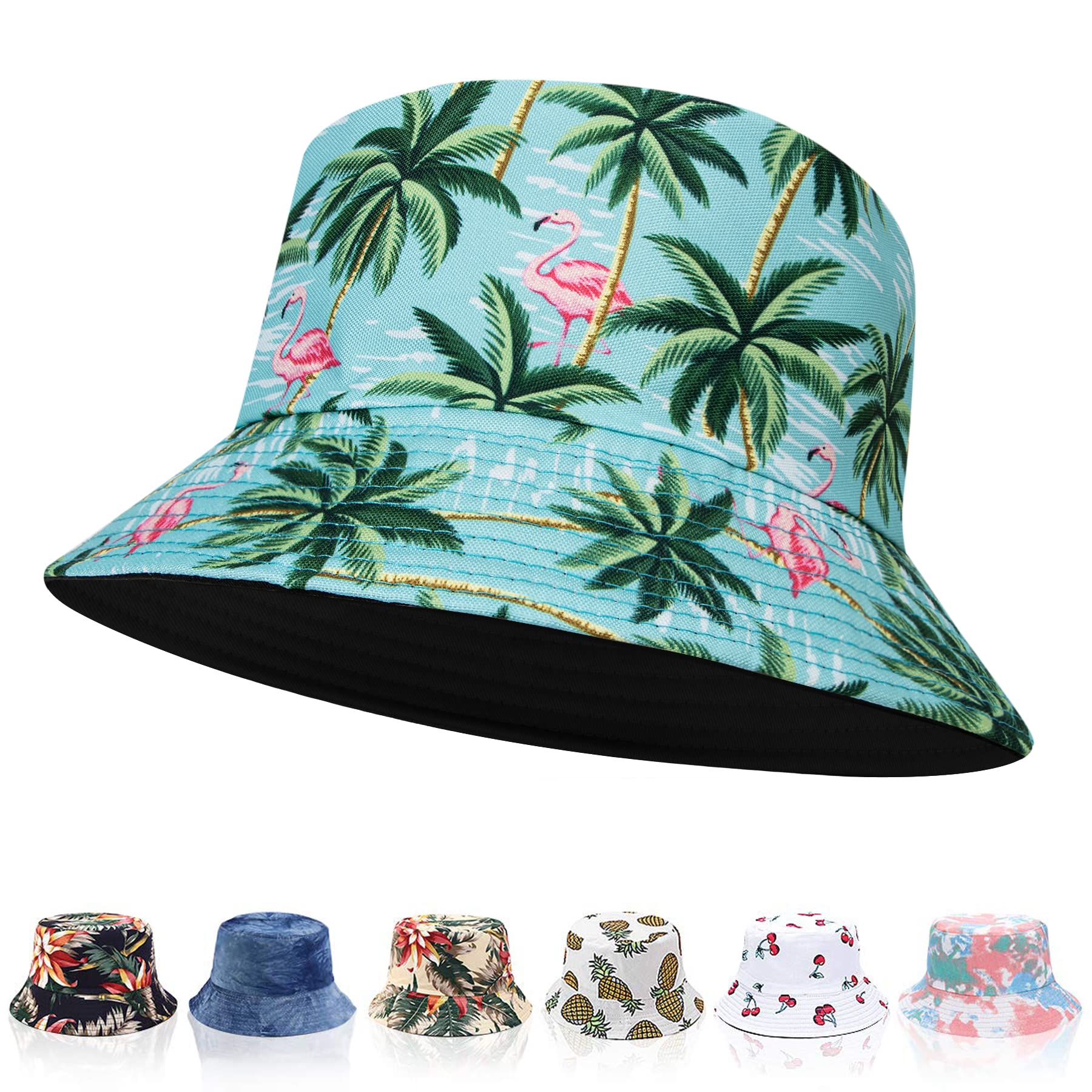 Feng Shui， Sombreros de Pescador para Mujer - Sombreros de Sol de Playa de Verano de algodón Reversible Sombrero de Pescador Plegable para Viajes Playa Senderismo Reino Unido