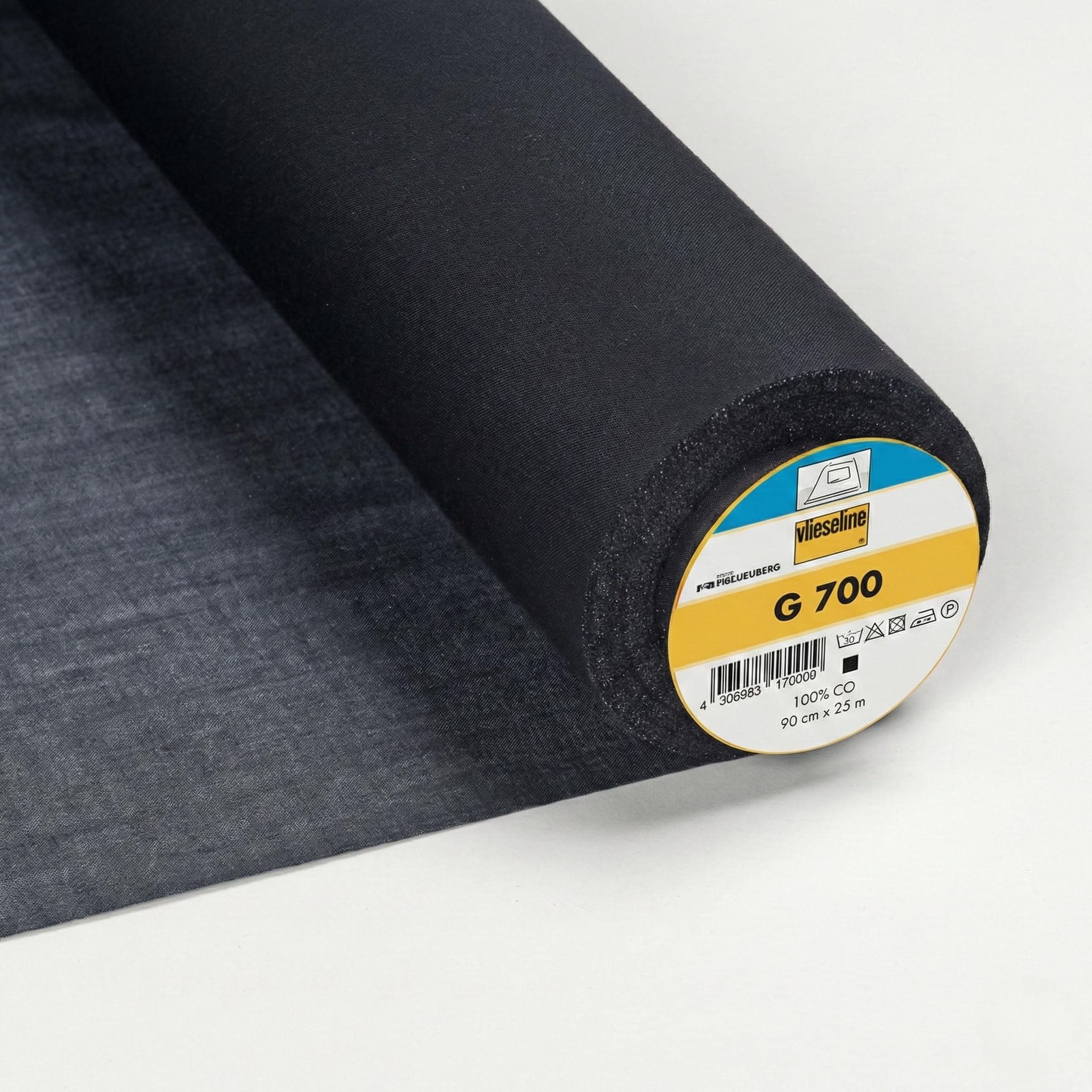 Tissin Black – G700 Iron-On Woven Interfacing : -100 × 90 Cm – (Cut From Vlieseline Roll)