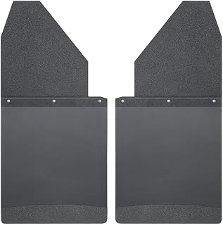Husky Liners Mud Flaps Kick Back Mud Flaps 14 inches Wide - Black Top and Black Weight - Black 17112 Fits Chevrolet Silverado, Ford F-150, Dodge Ram, Toyota Tocoma/Tundra 2 Pcs